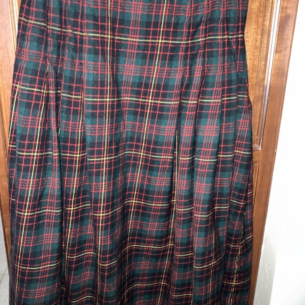 Pendleton Tartan Maxi Skirt - Red and Green